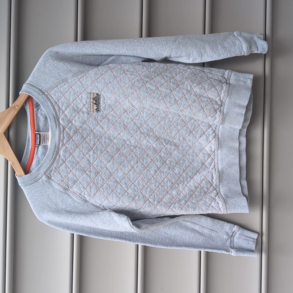 Patagonia Recycled Cotton Quilted Sweatshirt Sustainable Organic Gorpcore - Picture 2 of 5